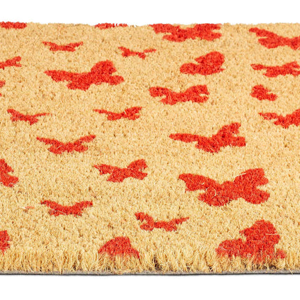 Doormat coconut fiber butterflies