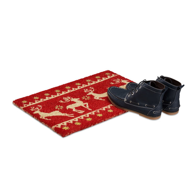 Doormat coconut fiber cleans & glitters