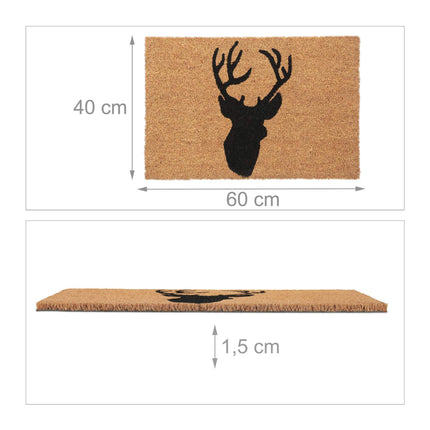 Door mat coconut fiber deer head