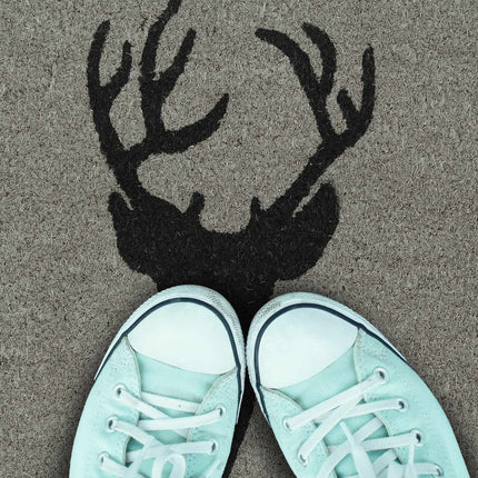 Door mat coconut fiber deer head