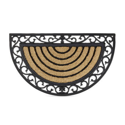 Door mat coconut fiber half moon