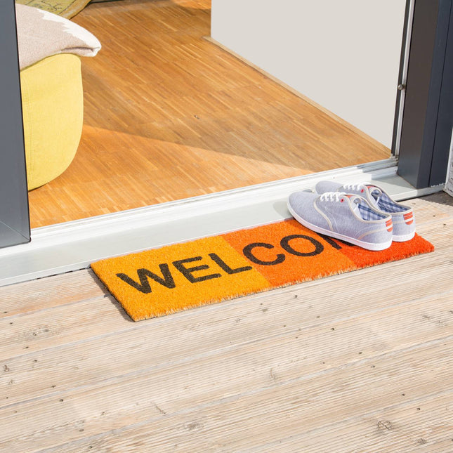 Door mat coconut fiber narrow "Welcome"
