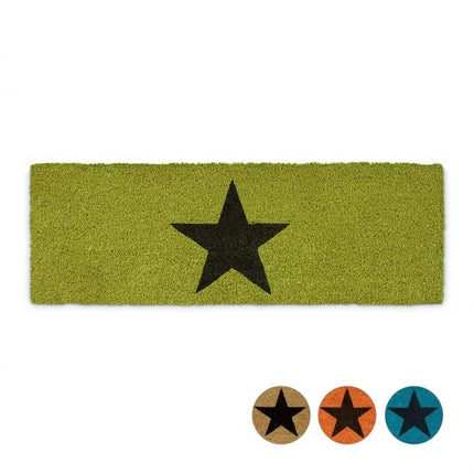 Door mat coconut fiber narrow with star