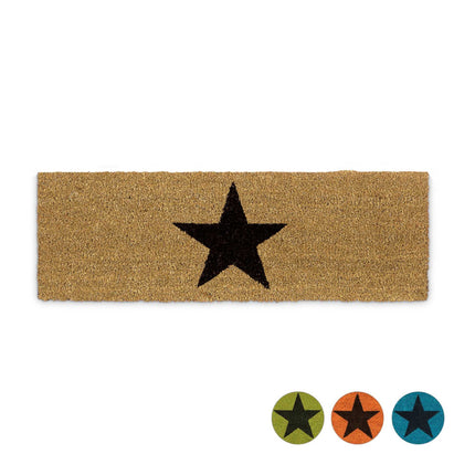 Door mat coconut fiber narrow with star