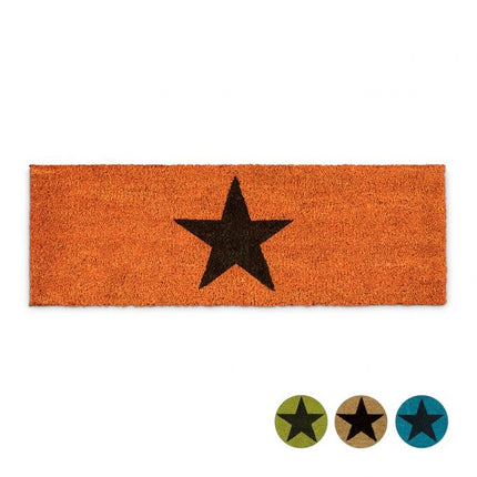 Door mat coconut fiber narrow with star