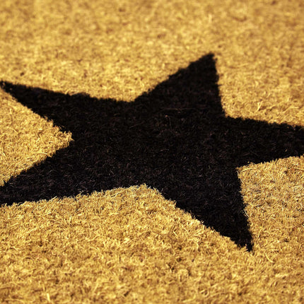 Door mat coconut fiber narrow with star