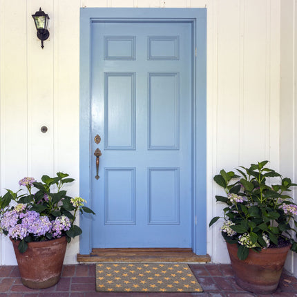 Doormat coconut fiber star pattern