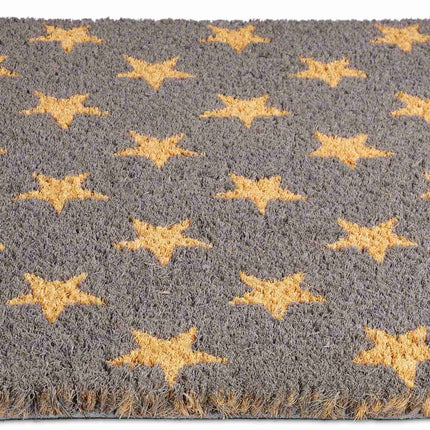 Doormat coconut fiber star pattern