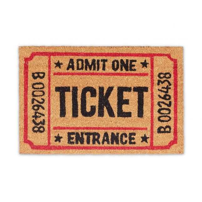 Door mat coconut fiber ticket