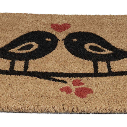Doormat coconut fiber with birds