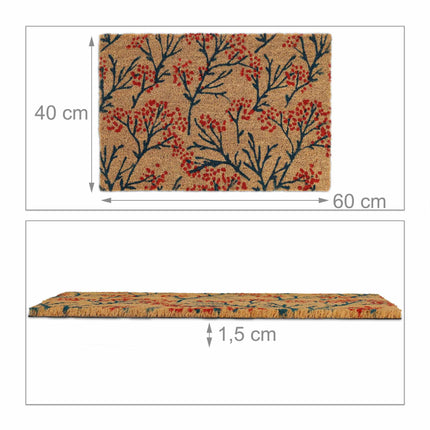 Door mat coconut fiber with branch pattern