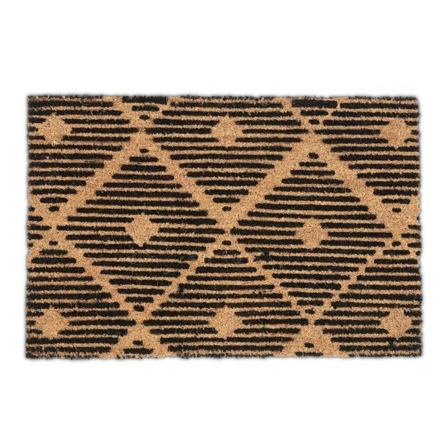 Doormat coconut fiber with checkered pattern