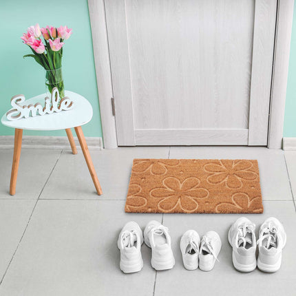 Door mat coconut flowers