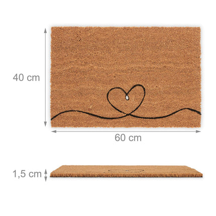 Door mat coconut heart