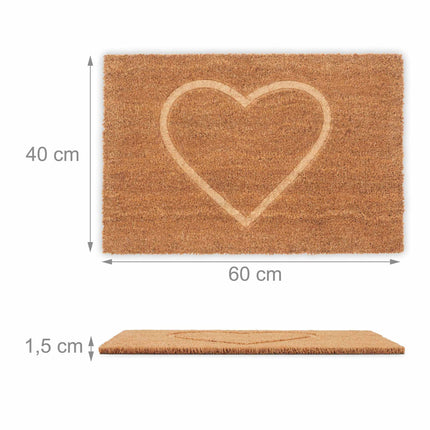 Door mat coconut heart