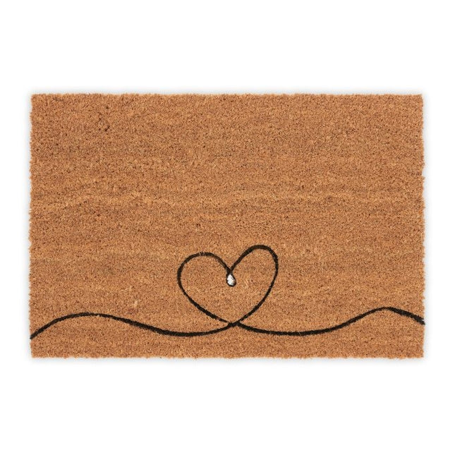 Door mat coconut heart