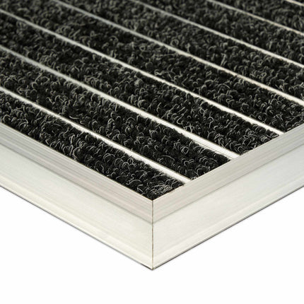 Doormat in aluminum black