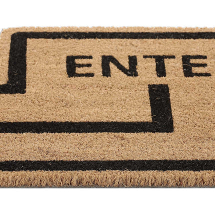 Door mat in coconut Enter
