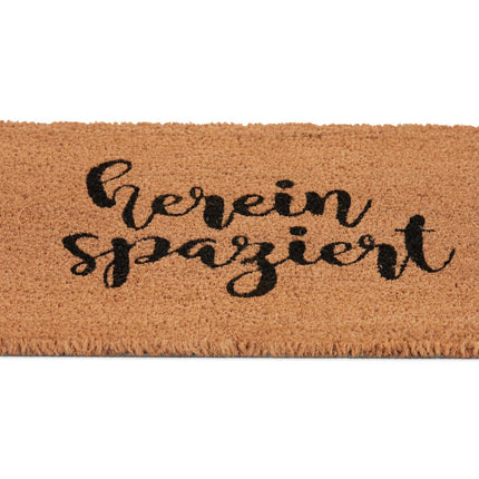 Door mat in coconut Hereinspaziert