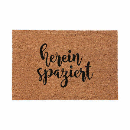 Door mat in coconut Hereinspaziert