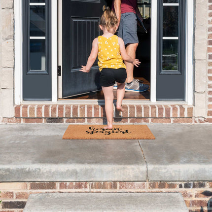 Door mat in coconut Hereinspaziert