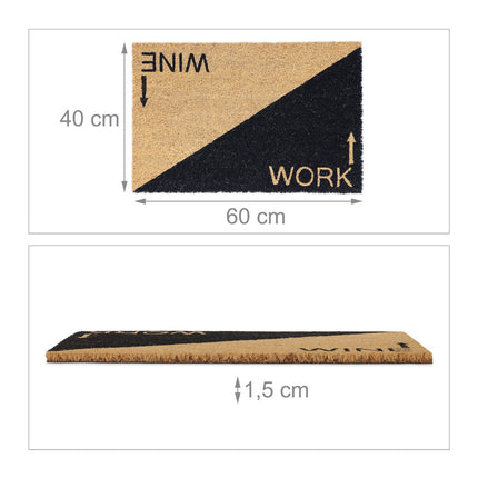 Door mat in coconut "Vin/ork