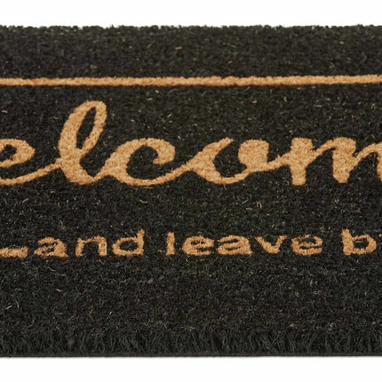Door mat in coconut "Welcome and leave 9