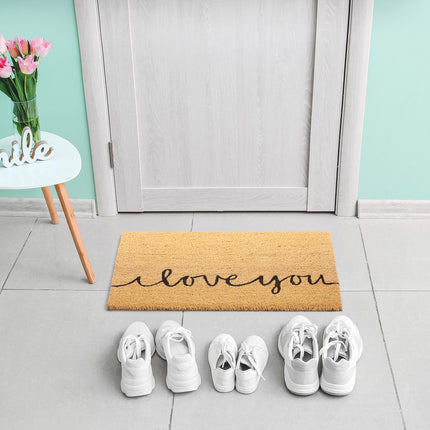 Doormat in coconut iloveyou