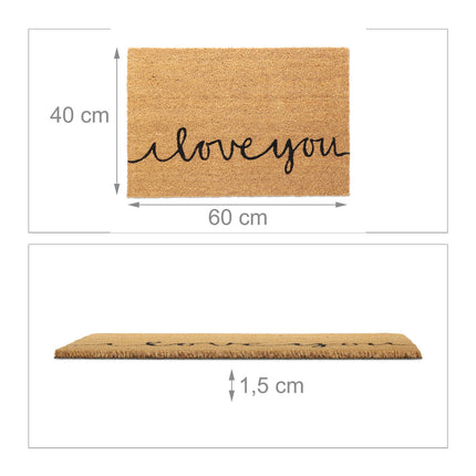 Doormat in coconut iloveyou