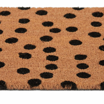 Door mat in coconut with dots