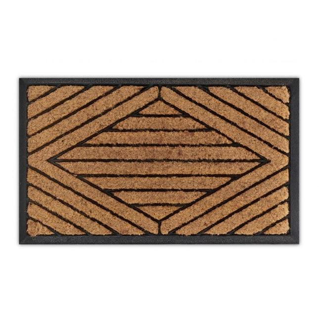 Door mat rubber & coconut striped