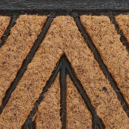 Door mat rubber & coconut striped