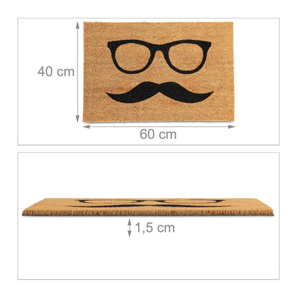 Door mat with coconut "Mustasch