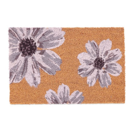 Door mat with coconut and flowers