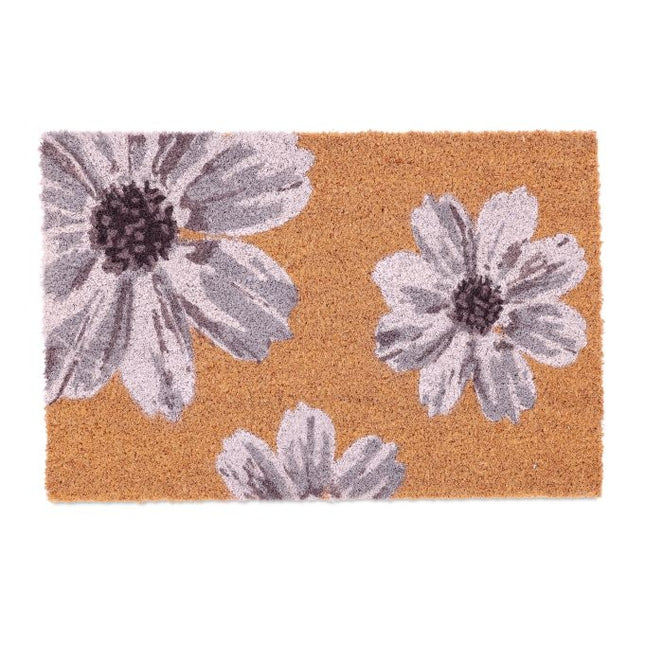 Door mat with coconut and flowers