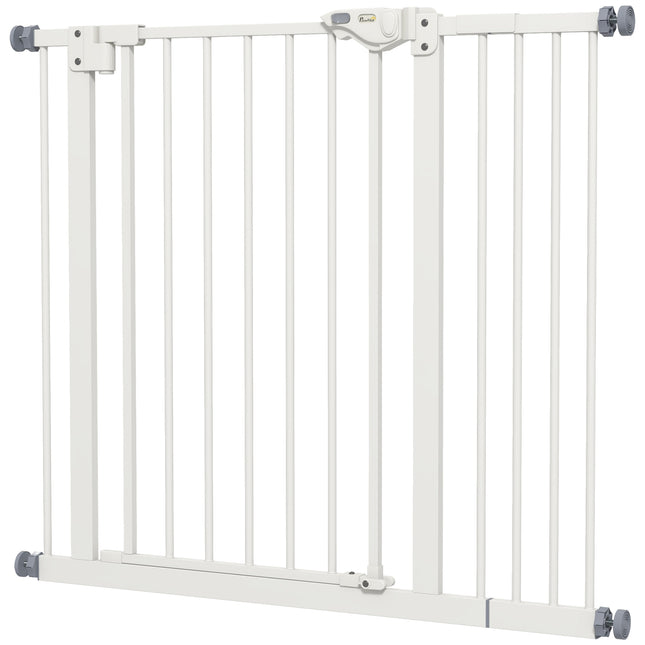 Dog Safety Gate - Expandable Metal, No-Drill, 74-94 cm