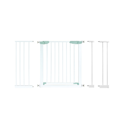 Door safety gate baby 80-132cm metal stair gate without drilling 80-130 x 2 x 76 cm white