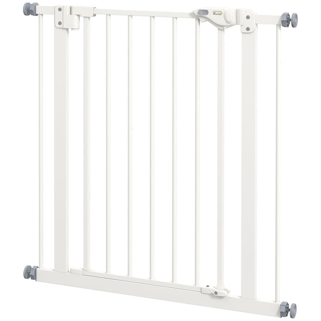 Dog Safety Gate, 74-80 cm, No-Drill, Metal & Plastic