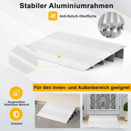 Door sill ramp 10.5 cm high entry ramp with adjustable aluminum frame non-slip access ramp