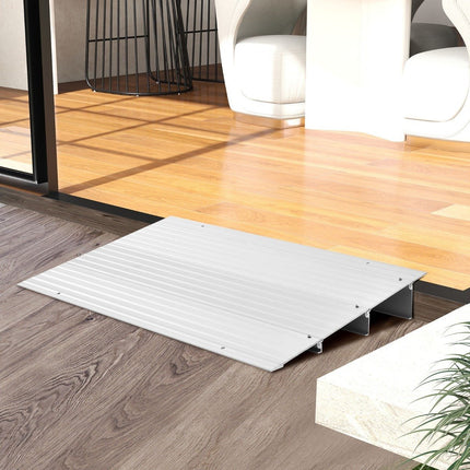 Door sill ramp 8.5 cm high entry ramp with adjustable aluminum frame non-slip access ramp