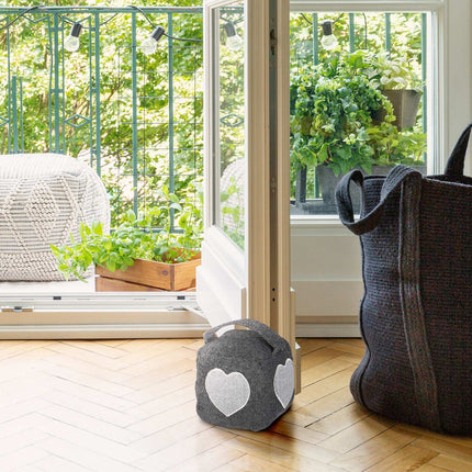 Door stop heart motif