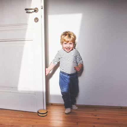 Door stop in wood look