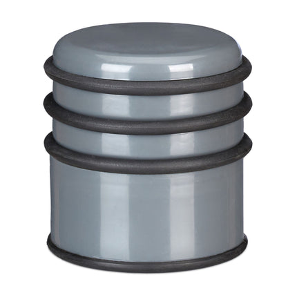 Door stop with rubber rings