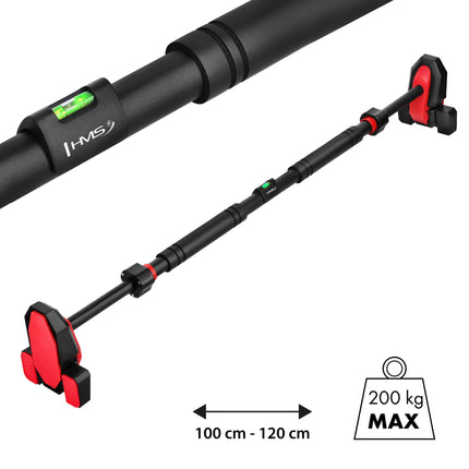 Doorway Pull-Up Bar, Triple Support, 100-120 cm