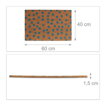 Dotted coconut fiber doormat
