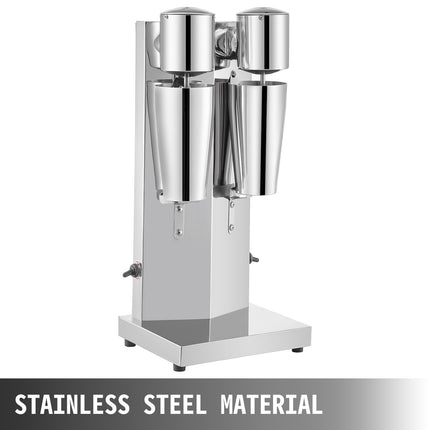 Double Head Milkshake Maker, Stainless Steel, 800ml Cup