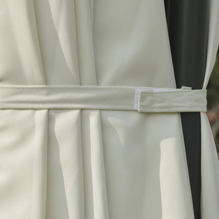 Double cantilever garden umbrella, cream, sun protection