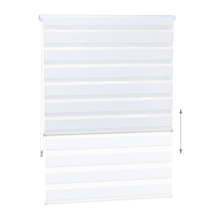 Double Roller Blind, White, No-Drill Clamp Fix