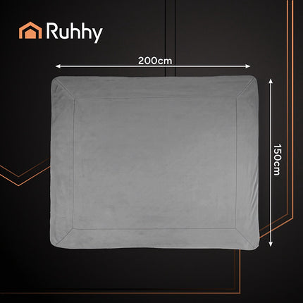 Double-Sided Blanket, Dark Gray, 150x200 cm