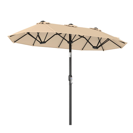 Double-Sided Patio Umbrella, 10 x 5.3 ft, Crank Tilt